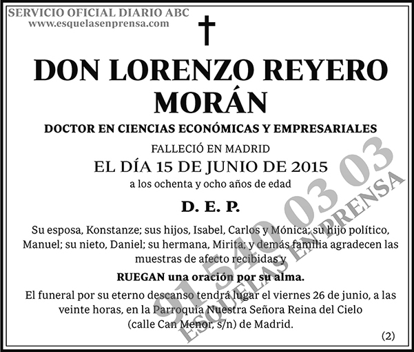 Lorenzo Reyero Morán